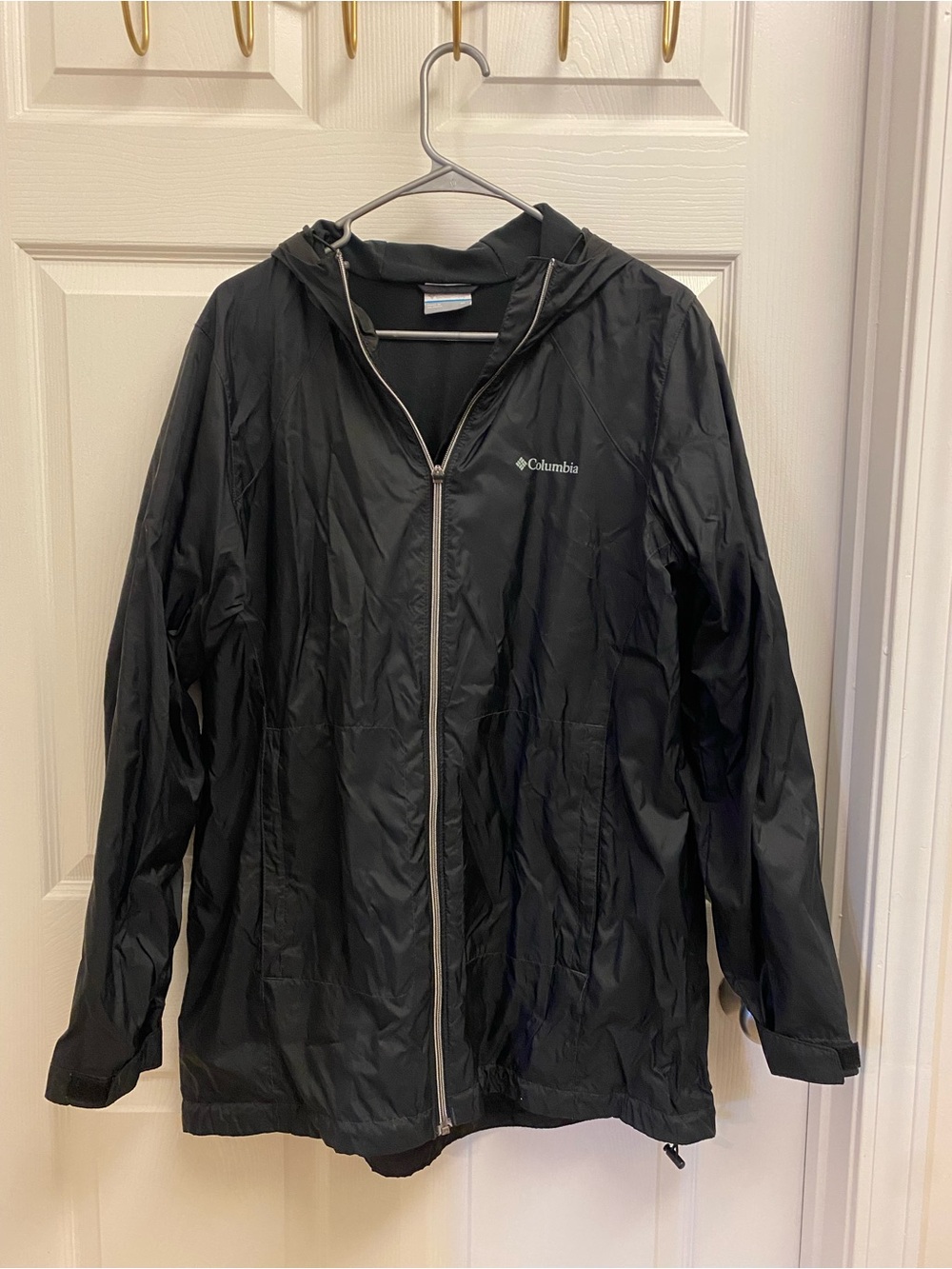 Columbia Black Women's Hooded Rain Jacket